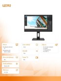 Monitor U27P2 27 IPS 4k HDMI DP USB Pivot