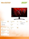 Monitor 27 cali Nitro ED273UPbmiipx Curved/QHD/165Hz