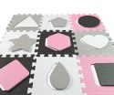 Mata piankowa puzzle Jolly Pink Grey