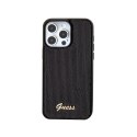 Guess Sequin Script Metal - Case for iPhone 15 Pro (Black)