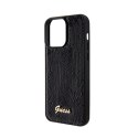 Guess Sequin Script Metal - Case for iPhone 15 Pro (Black)