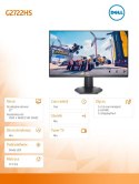 Monitor G2722HS 27 cali Gsync/FreeSync 165Hz IPS LED Full HD (1920 x 1080)/16:9/DP 1.2/HDMI/3Y AES&PPG