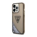 Guess Liquid Glitter Triangle Logo Case - Case for iPhone 14 Pro Max (Black)