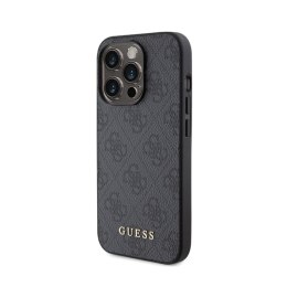 Guess 4G Metal Gold Logo - Case for iPhone 15 Pro (Grey)