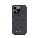 Guess 4G Metal Gold Logo - Case for iPhone 15 Pro (Grey)