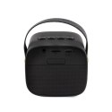 Guess Mini Bluetooth Speaker 4G Leather Script Logo with Strap - Bluetooth Speaker V5.3 (Black)