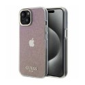 Guess IML Faceted Mirror Disco Iridescent - iPhone 15 Case (pink)