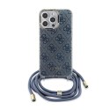 Guess Crossbody Cord 4G Print - iPhone 15 Pro Case (blue)