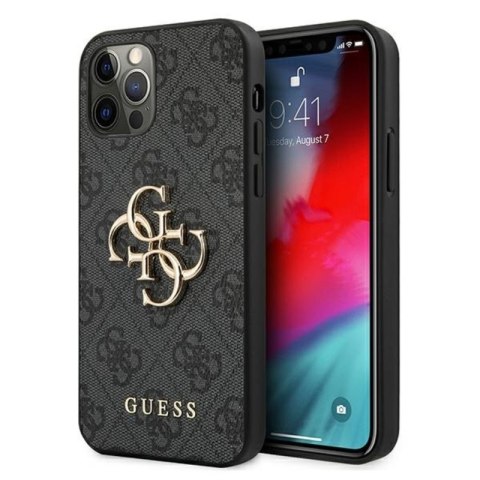 Guess 4G Big Metal Logo - Case for iPhone 12 / iPhone 12 Pro (Grey)