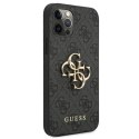 Guess 4G Big Metal Logo - Case for iPhone 12 / iPhone 12 Pro (Grey)