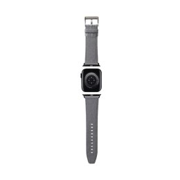 Karl Lagerfeld Saffiano Monogram - Strap for Apple Watch 42/44/45/49 mm (silver)