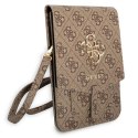 Guess 4G Big Metal Logo Phone Bag - Bag with a smartphone compartment (brown)