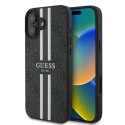 Guess 4G Printed Stripes MagSafe - Case iPhone 16 Plus (black)