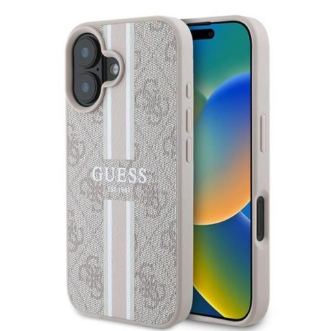 Guess 4G Printed Stripes MagSafe - Case iPhone 16 Plus (pink)