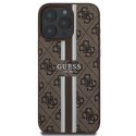 Guess 4G Printed Stripes MagSafe - Case iPhone 16 Pro Max (brown)