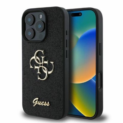 Guess Fixed Glitter Big 4G - Case iPhone 16 Pro Max (black)