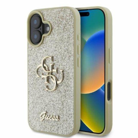 Guess Fixed Glitter Big 4G - Case iPhone 16 (gold)