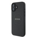 Guess Grained Ring MagSafe - Case iPhone 16 Plus (black)