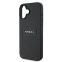 Guess Grained Ring MagSafe - Case iPhone 16 Plus (black)