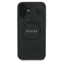 Guess Saffiano Peony Classic Logo MagSafe - Case iPhone 16 Plus (black)