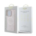 Guess Saffiano Peony Classic Logo MagSafe - Case iPhone 16 Pro (pink)