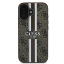 Guess 4G Printed Stripes MagSafe - Case iPhone 16 Plus (brown)