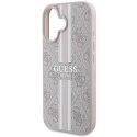 Guess 4G Printed Stripes MagSafe - Case iPhone 16 (pink)