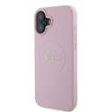 Guess Grained Ring MagSafe - Case iPhone 16 Plus (pink)