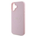 Guess Grained Ring MagSafe - Case iPhone 16 Plus (pink)