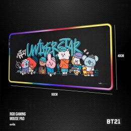 BT21 - Gaming/desk mat XXL with LED illumination (90 x 40 cm)