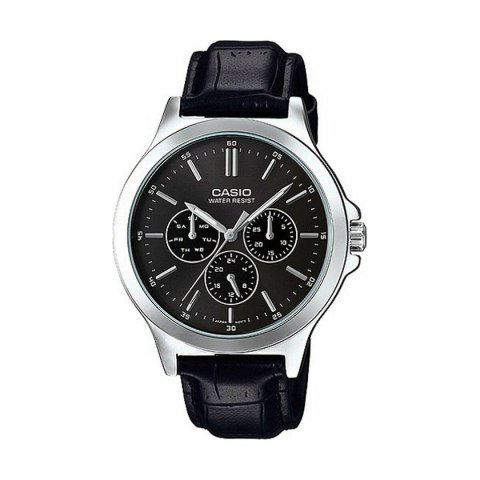 Men's Watch Casio MULTIFUNCTION BLACK, LEATHER Black (Ø 41,5 mm) (Ø 40 mm)