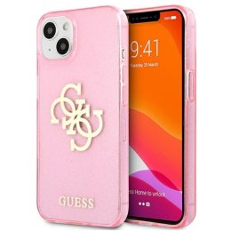 Guess Glitter 4G Big Logo - Case for iPhone 13 mini (Pink)