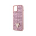 Guess Rhinestone Triangle - Case for iPhone 14 Plus (Pink)