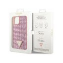 Guess Rhinestone Triangle - Case for iPhone 14 Plus (Pink)