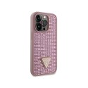 Guess Rhinestone Triangle - Case for iPhone 14 Pro (Pink)