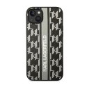 Karl Lagerfeld Monogram Stripe - Case for iPhone 14 (Grey)