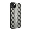 Karl Lagerfeld Monogram Stripe - Case for iPhone 14 (Grey)