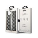 Karl Lagerfeld Monogram Stripe - Case for iPhone 14 (Grey)