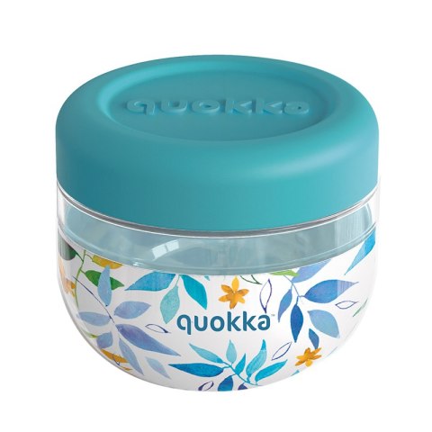 Quokka Bubble Food Jar - Plastic food container / lunchbox 500 ml (Watercolor Leaves)