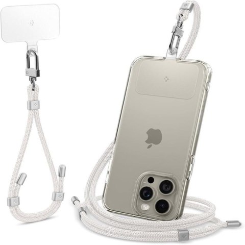 Spigen Universal Strap Set Crossbody & Wrist - Phone Strap for Shoulder & Wrist (Pearl White)