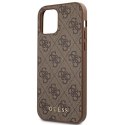 Guess 4G Metal Gold Logo - Case for iPhone 12 / iPhone 12 Pro (brown)