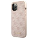 Guess 4G Metal Gold Logo - Case for iPhone 12 / iPhone 12 Pro (pink)