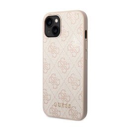 Guess 4G Metal Gold Logo - Case for iPhone 14 (Pink)