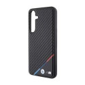 BMW Carbon Tricolor Line MagSafe - Case for Samsung Galaxy S24 (Black)