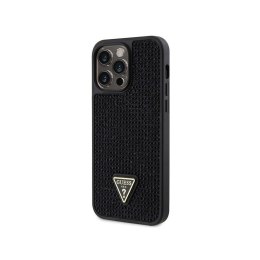 Guess Rhinestone Triangle - Case for iPhone 14 Pro Max Case (Black)