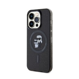 Karl Lagerfeld Karl & Choupette Glitter Magsafe - Case for iPhone 15 Pro (Black)