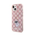 Karl Lagerfeld Monogram Choupette - Case for iPhone 15 (Pink)