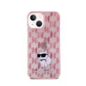 Karl Lagerfeld Monogram Choupette - Case for iPhone 15 (Pink)