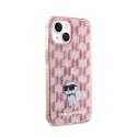 Karl Lagerfeld Monogram Choupette - Case for iPhone 15 (Pink)