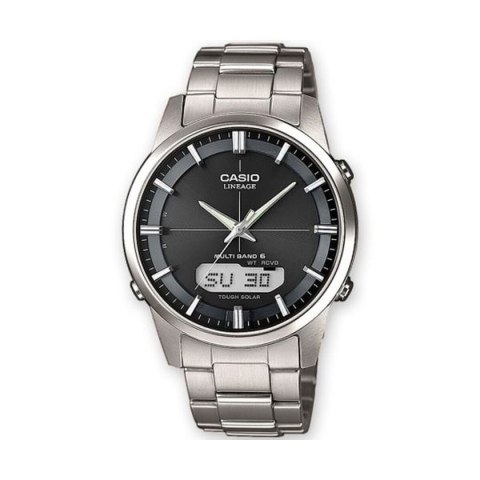 Men's Watch Casio LINEAGE Multiband 6 Tough Solar Black Silver (Ø 40 mm)